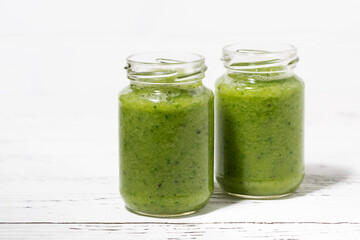 green fruit and vegetable smoothies