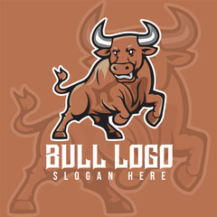 Elegant bull concept for business logo design