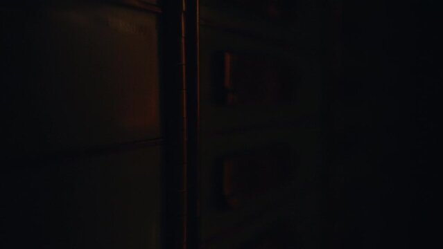 Safe Deposit Boxes Inside Secure Bank Vault Storage Room 