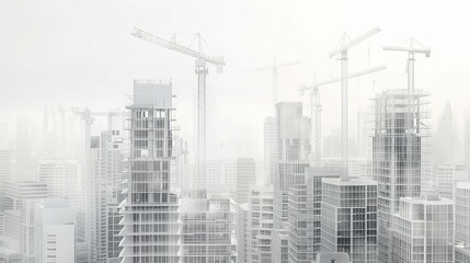 A city under construction.