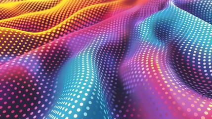 Colorful Background With Dots and Lines