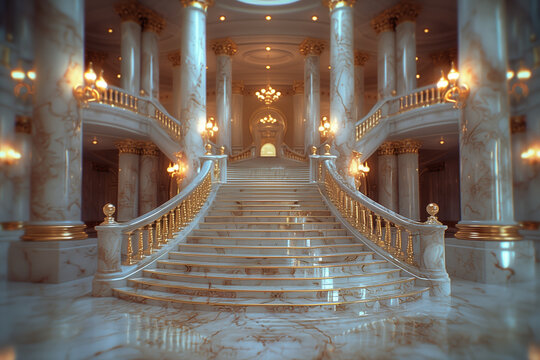 luxurious interior with stairs