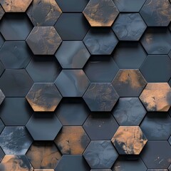 Abstract hexagons geometric pattern background