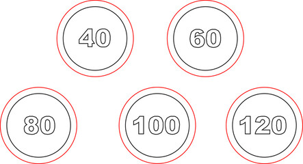 Detailed vector sketch illustration of traffic and road sign logo icon design