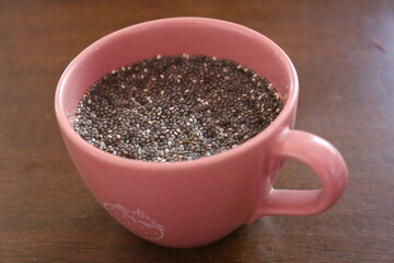 Chia seeds in a cup