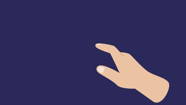 Animated video Fingers touching, tapping, scrolling smartphone screens concept. Full length animation illustration. High quality 4k footage