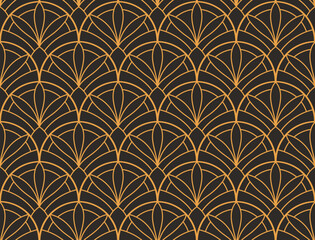 Seamless vector art deco pattern. Abstract background. 
Modern geometric print for fabric, surface, wallpaper.