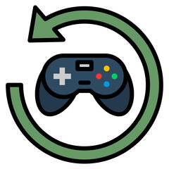 Replayability  Icon Element For Design