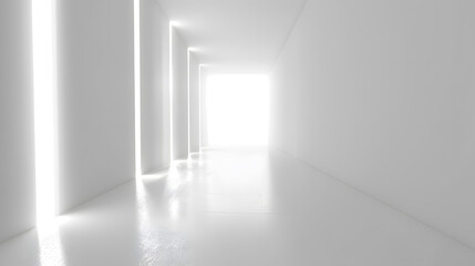 Fototapeta premium 3D Light White Background. Generative AI.