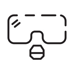 Obraz premium Adventure Diving Travel Line Icon