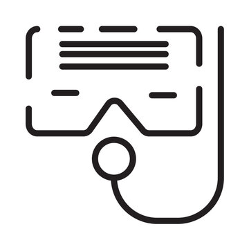 recommend clip art: Diving Mask Snorkel Line Icon