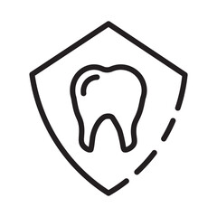 Care Dental Protect Line Icon