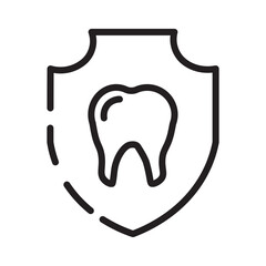 Care Dental Protect Line Icon
