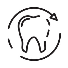 Care Dental Repair Line Icon