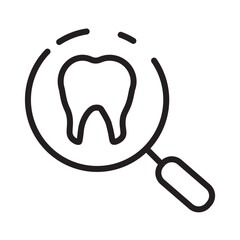 Care Dental Scan Line Icon