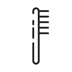 Dental Care Brush Line Icon