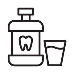 Bottle Care Clean Line Icon