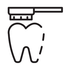 Brush Tooth Care Line Icon