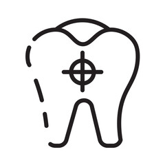 Care Check Dental Line Icon