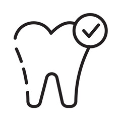 Care Check Dental Line Icon