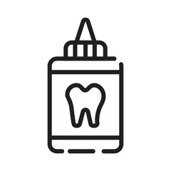 Bleach Care Dental Line Icon