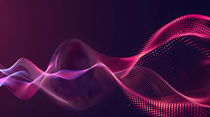 Abstract wave element for design. Digital frequency track equalizer. Generative AI.