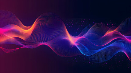 Abstract wavy background with modern gradient colors. Trendy liquid design. Motion sound wave....