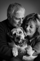 a couple and their dog