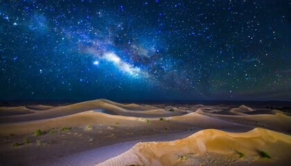 砂漠の夜空の満天の星