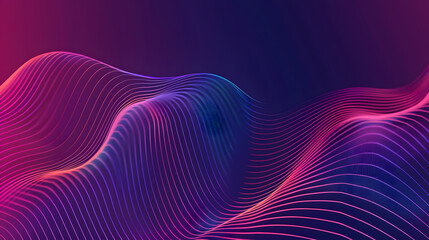 Banner with curved lines. Background with wavy line. Generative AI.