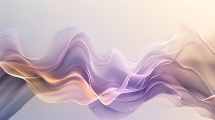 Beige purple gray abstract glowing color wave Background. Generative AI.