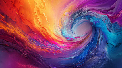 Behold the captivating spectacle of vibrant colors intertwining in a mesmerizing gradient wave.