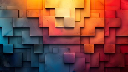 An engaging and dynamic pattern of gradient squares arranged in a grid, where each square fades from vibrant colors at one end to softer tones at the other.