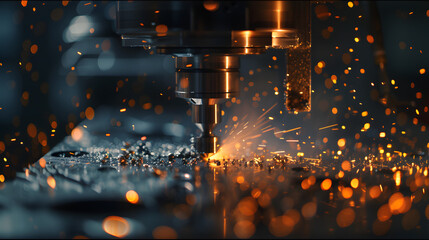 Milling machine in action: Spark Cascade, metalwork engineering innovation