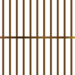Prison bars isolated on transparent. Vector illustration. Way out to freedom concept