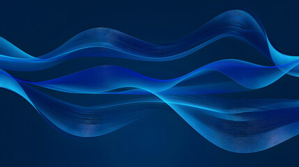 Blue wavy lines vector banner. Abstract banner template with blue lines. Abstract illustration of vector banner. background. Generative AI.