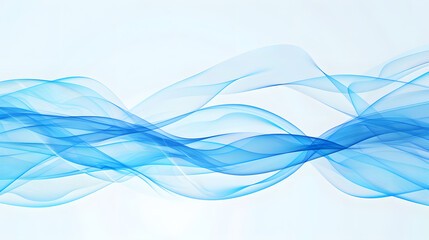 Naklejka premium Blue wavy lines vector banner. Abstract banner template with blue lines. Abstract illustration of vector banner. background. Generative AI.