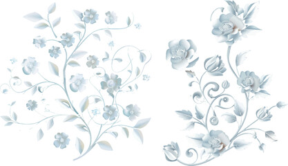 Abstract Paper Floral Pattern