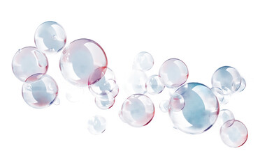 Foam Bubbles Gradient Transparent isolated, Generative AI