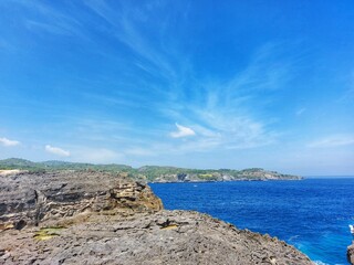 view of Angels Billabong in Nusa Penida, Indonesia.