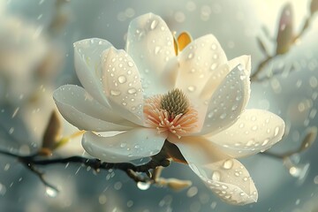 Flower_Magnolia_flowering