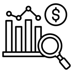 Market Analysis  Icon Element For Design
