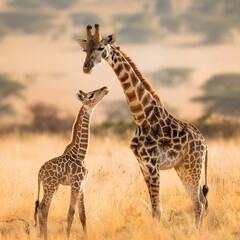 Capture_the_moment_of_a_mother_giraffe_bending_down
