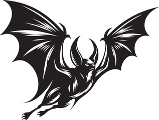 Fototapeta premium Flying Halloween bat vector illustration.