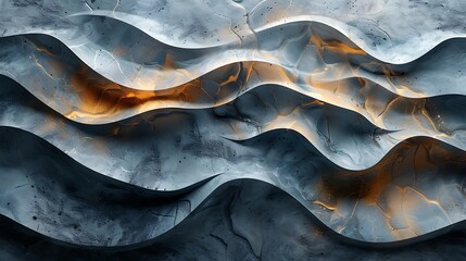 Obraz premium Explore an abstract landscape of organic waves, where layers of sinuous lines and gentle curves recall the undulations of rolling hills and waves.