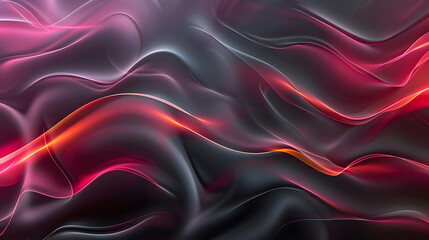 Obraz premium Grey gradient abstract glowing color wave Background. Generative AI.