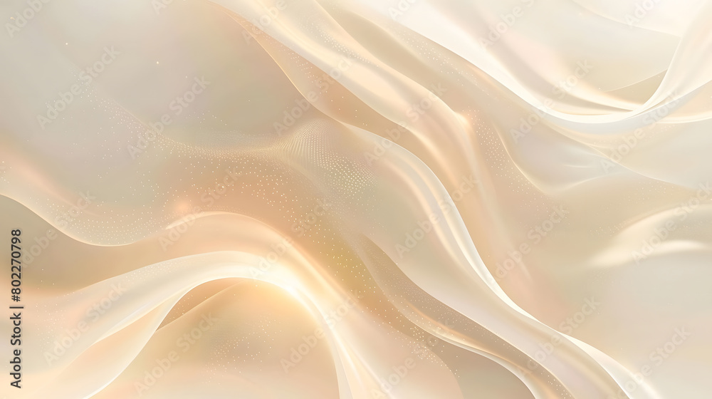 Wall mural light beige smooth gradient glowing color wave background. generative ai.