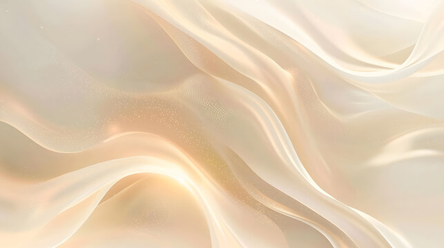 Light beige smooth gradient glowing color wave Background. Generative AI.
