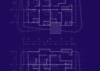 Floor plan designed building on the drawing.