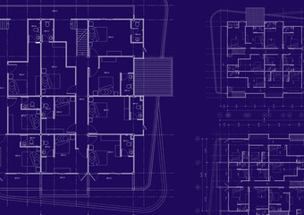Floor plan designed building on the drawing.